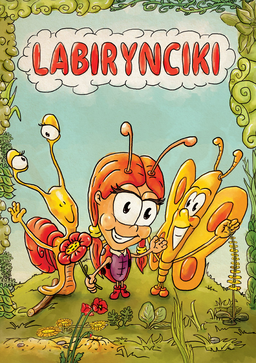 Okładka mojej trzeciej książki - labiryntyy dla dzieci - książka. Szukam wydawcy
