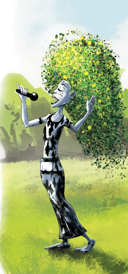 Śpiewająca Brzoza - ilustracja do bajki dla dzieci - Leśne opowieści